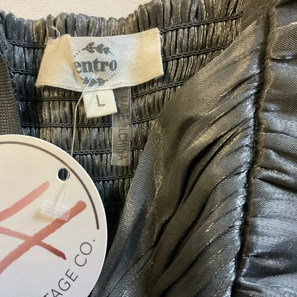 Entro Shimmering Silver Ruffle Mini Dress - Picture 5 of 10